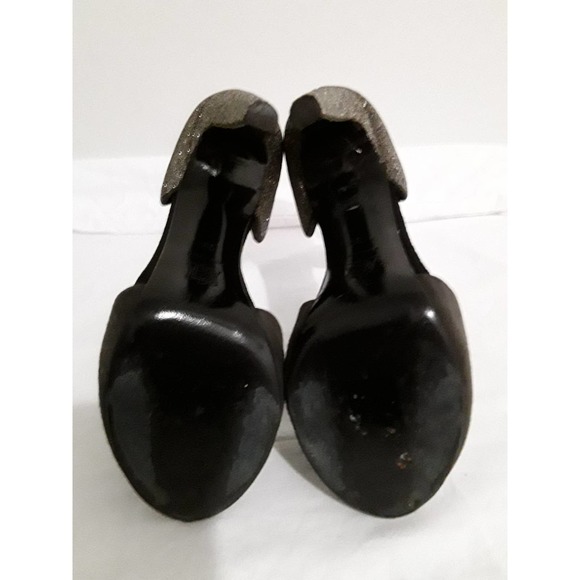 Pierre Hardy Sz 39 D'Orsay Metallic Gray Suede Peep Toe Pumps - Picture 4 of 11
